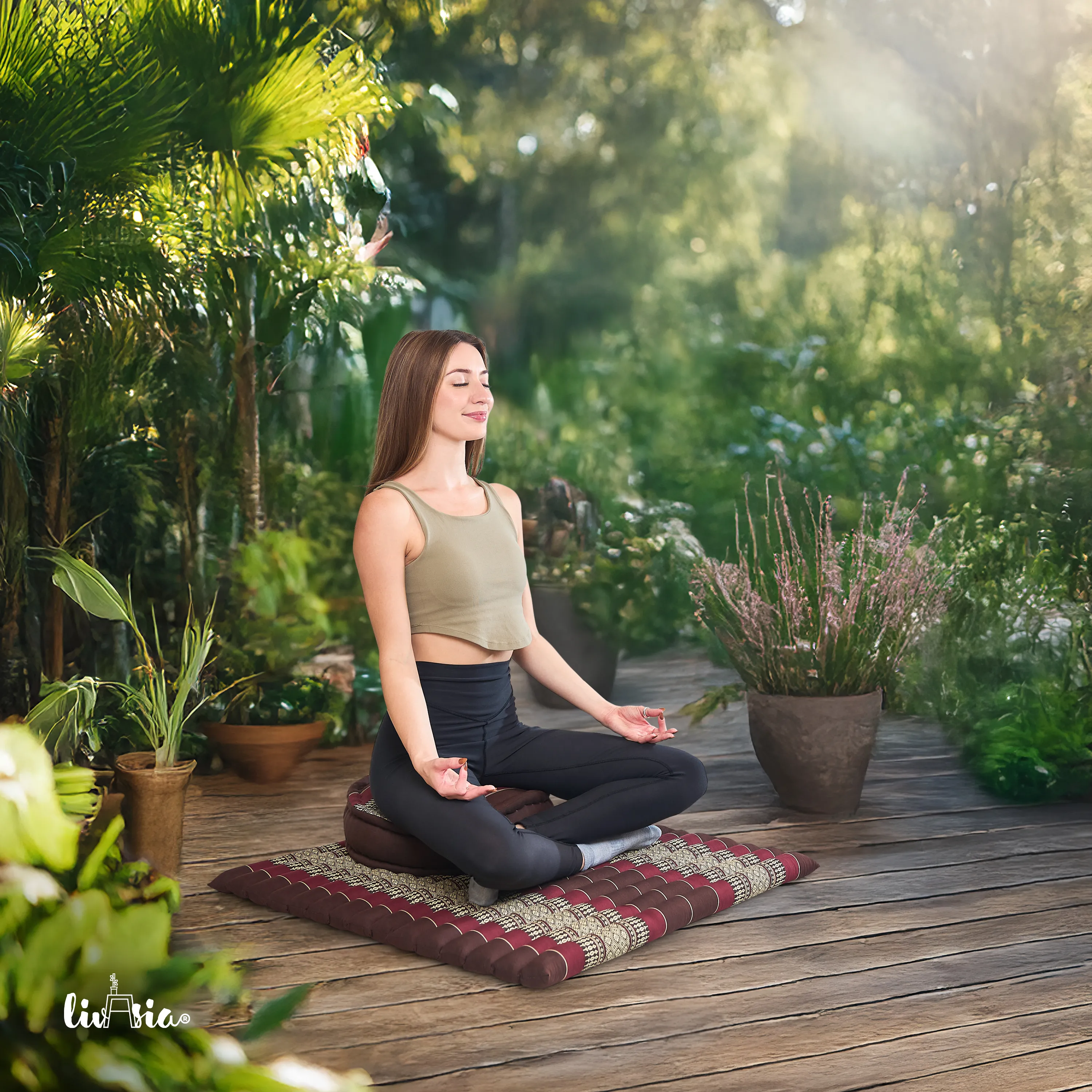 Juego de cojines de kapok para meditación XL