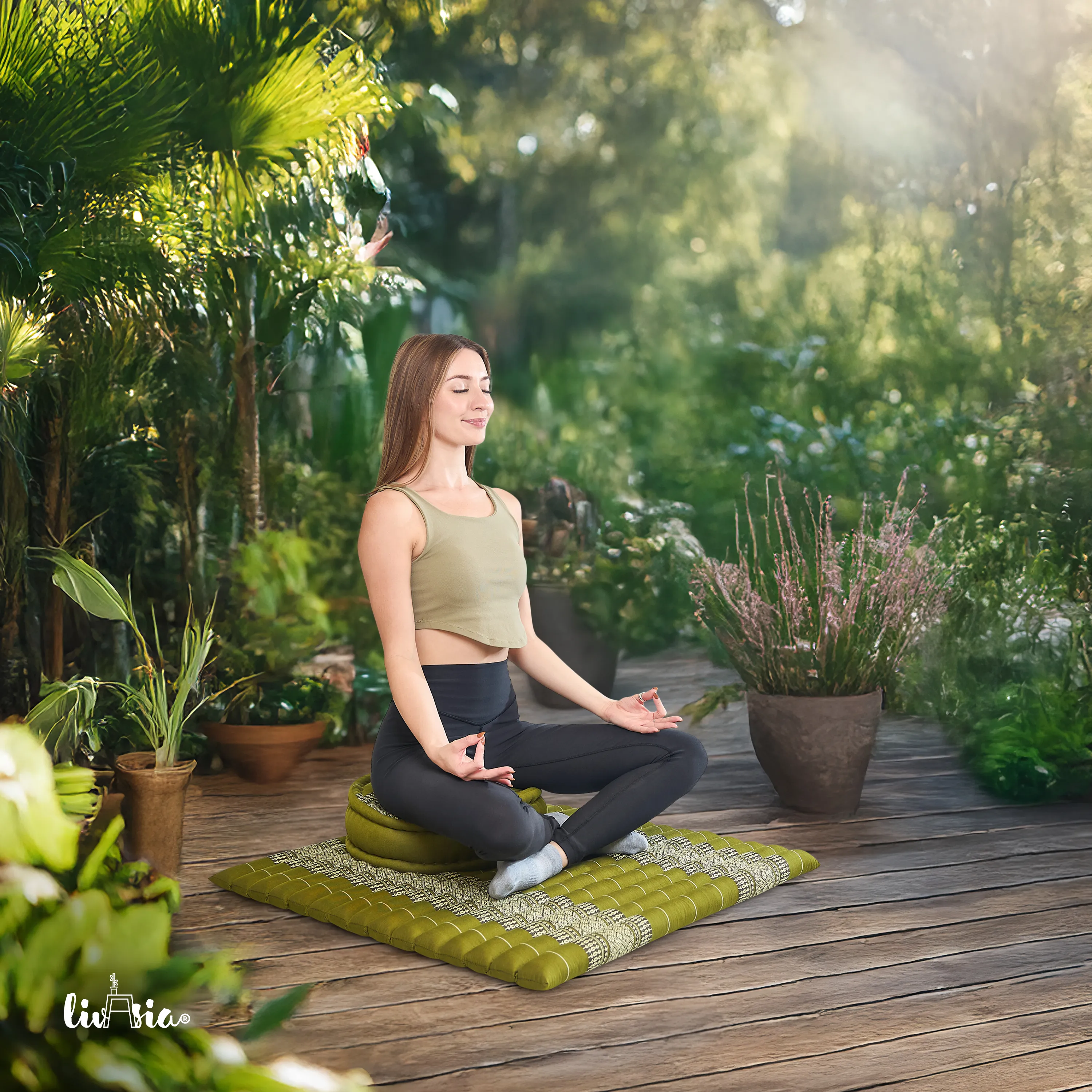 Juego de cojines de kapok para meditación XL