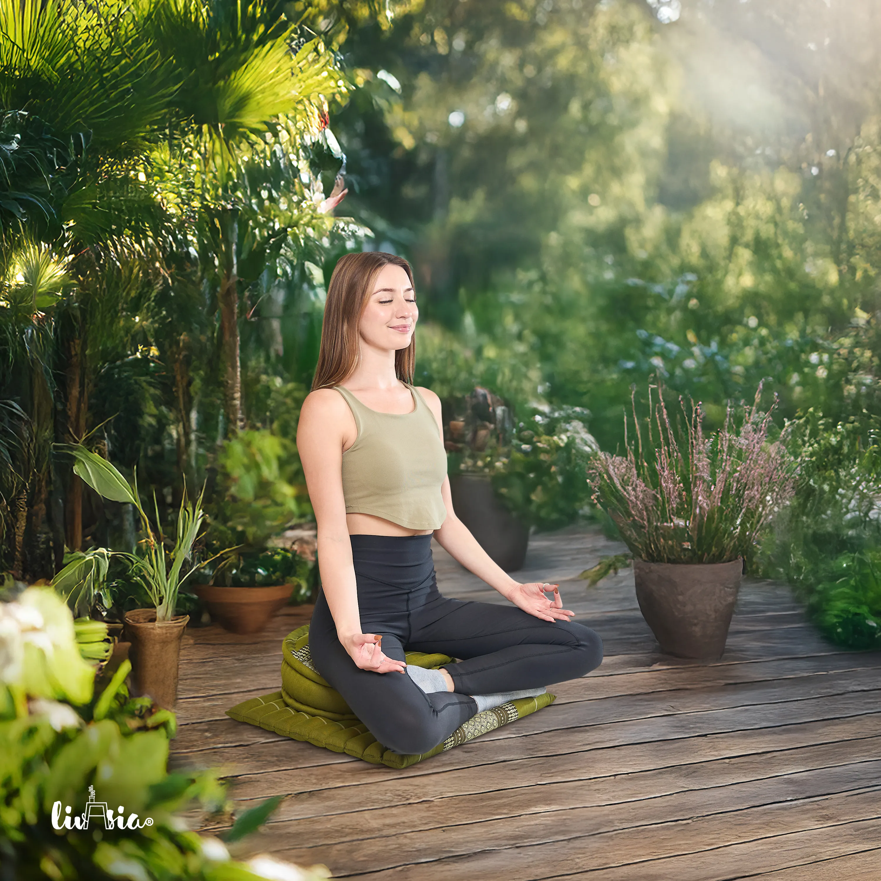Juego de cojines de kapok para meditación L