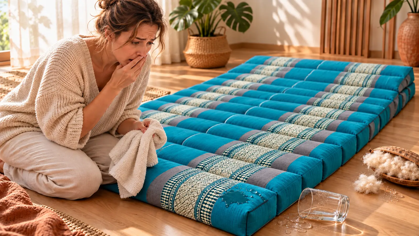 Fleck-auf-Kapokmatratze
