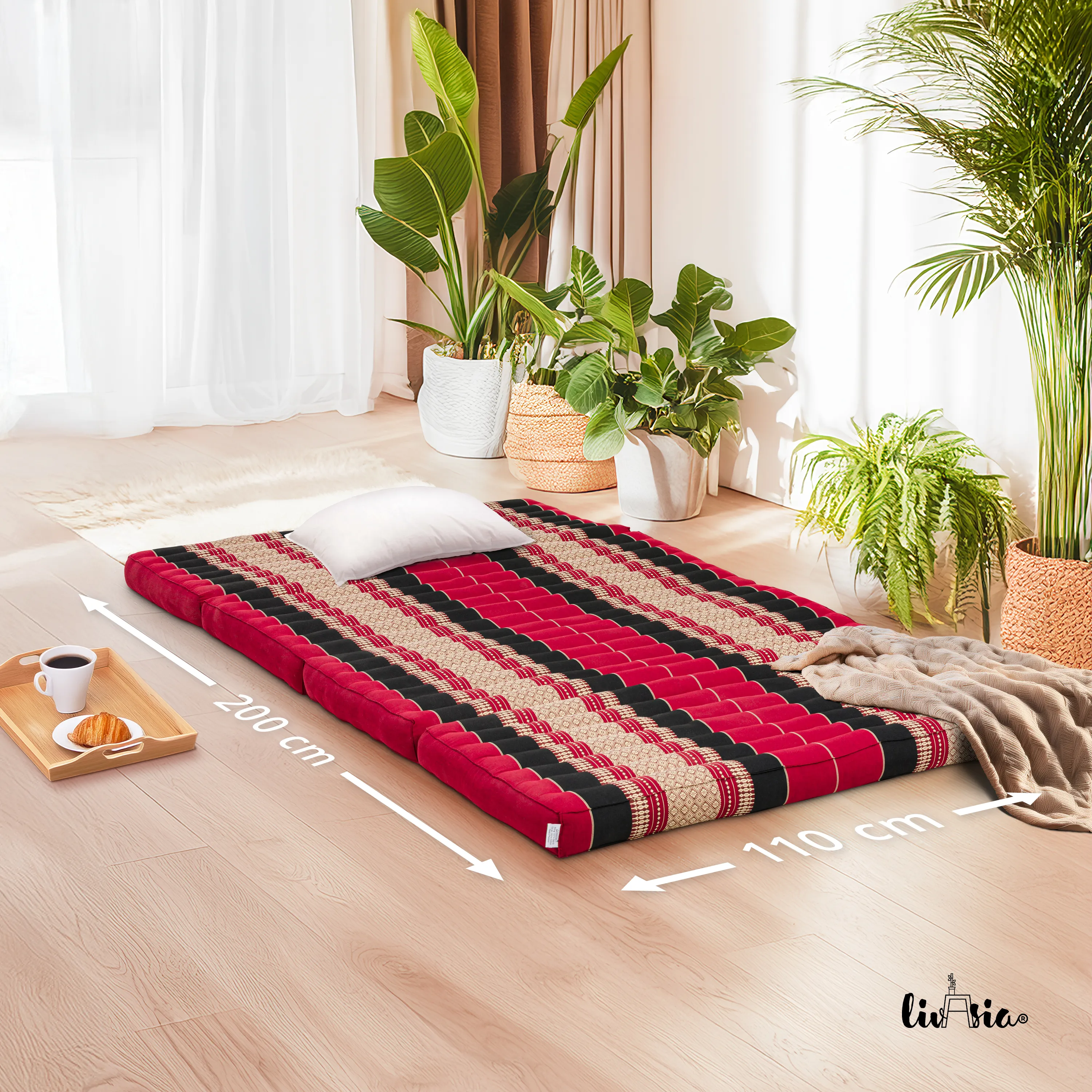 Colchoneta plegable de kapok, ancho 110 cm, Classic