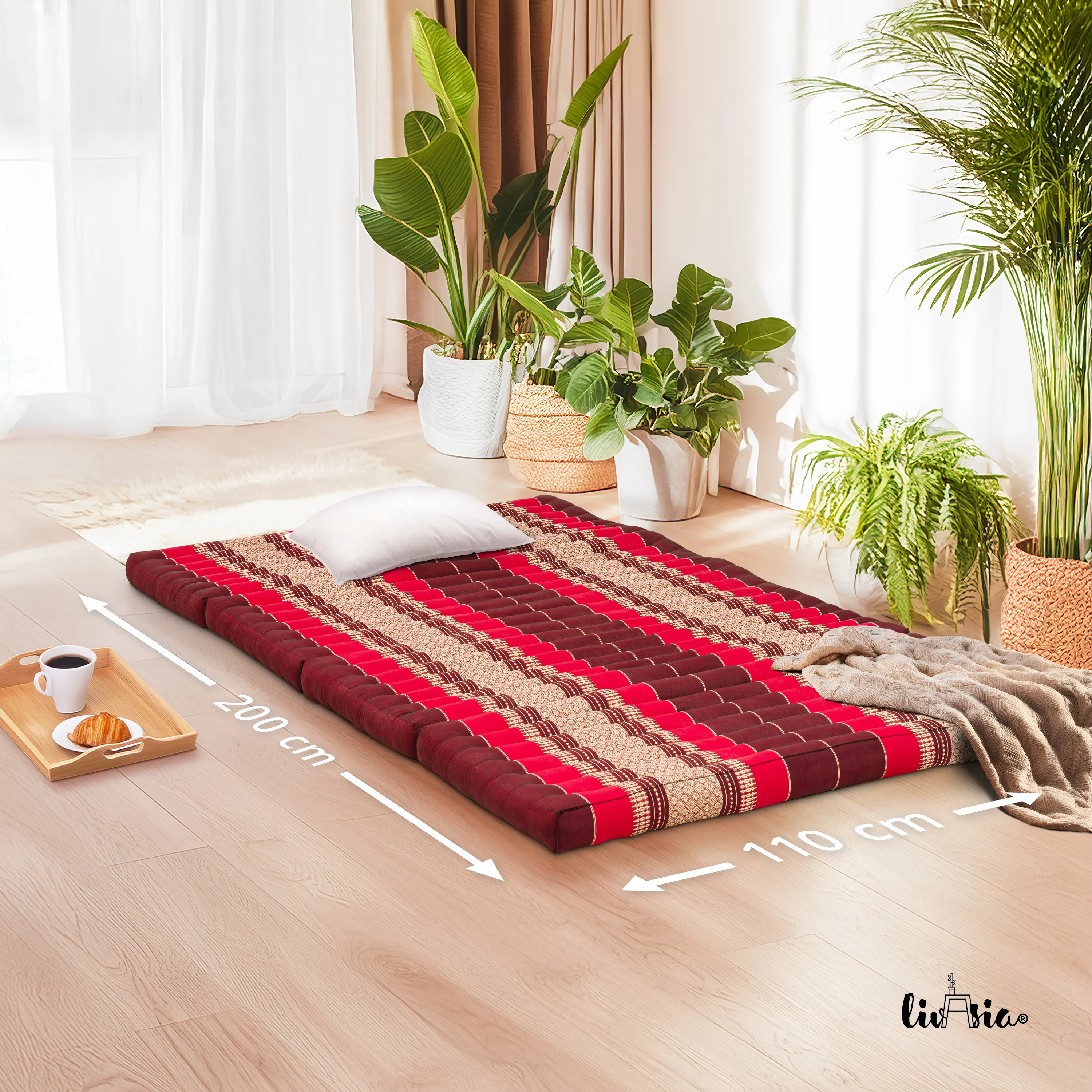 Colchoneta plegable de kapok, ancho 110 cm, Classic