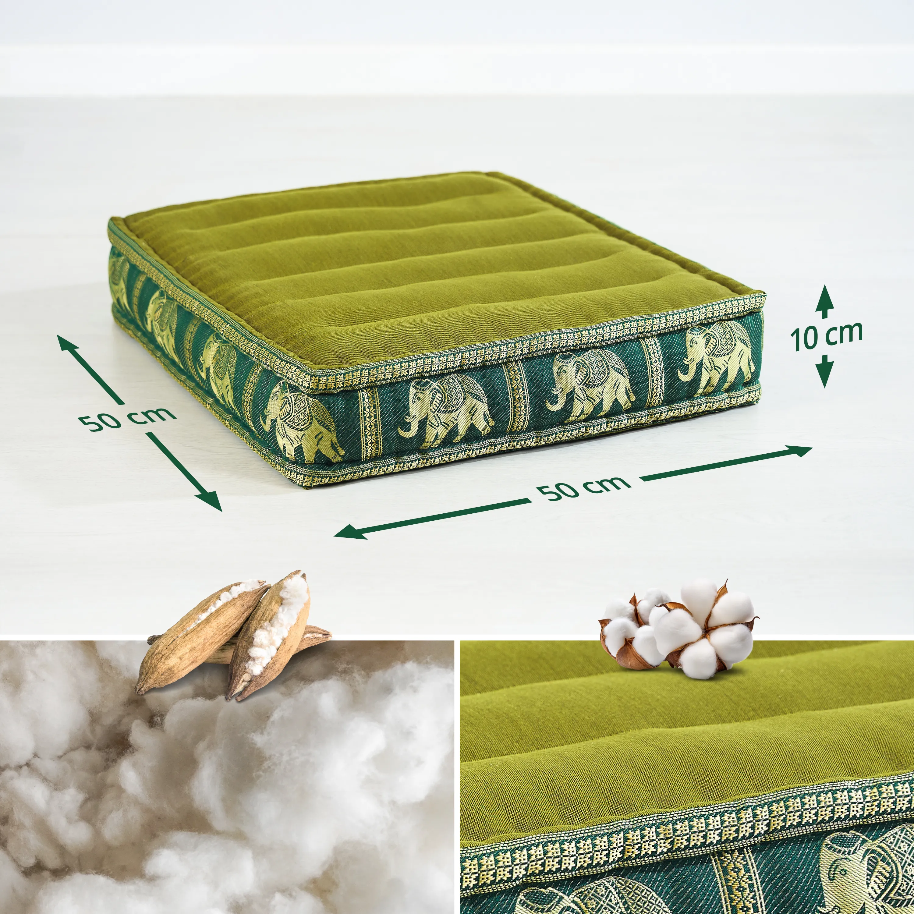 Cojín grueso de kapok para suelo, Deluxe