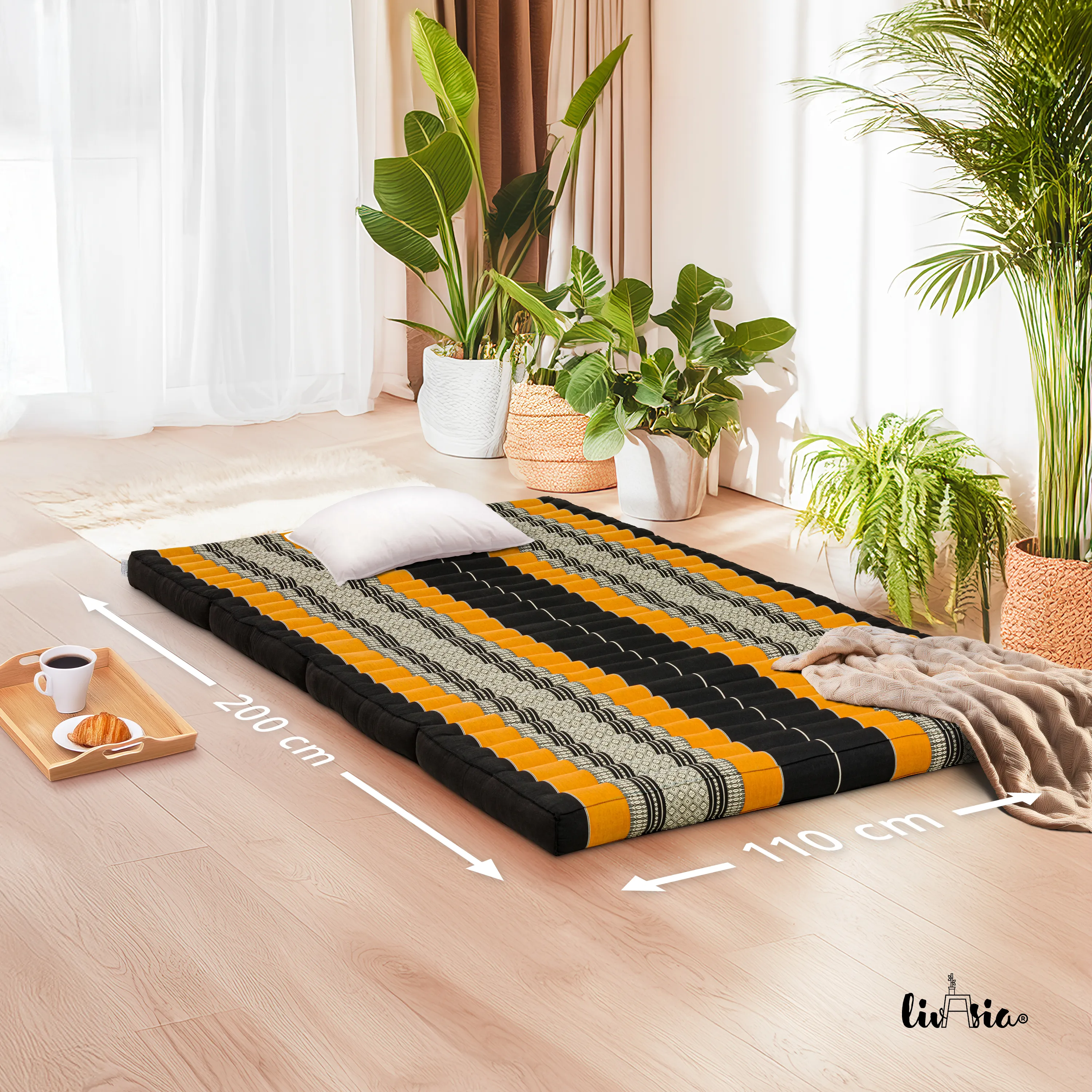 Colchoneta plegable de kapok, ancho 110 cm, Classic