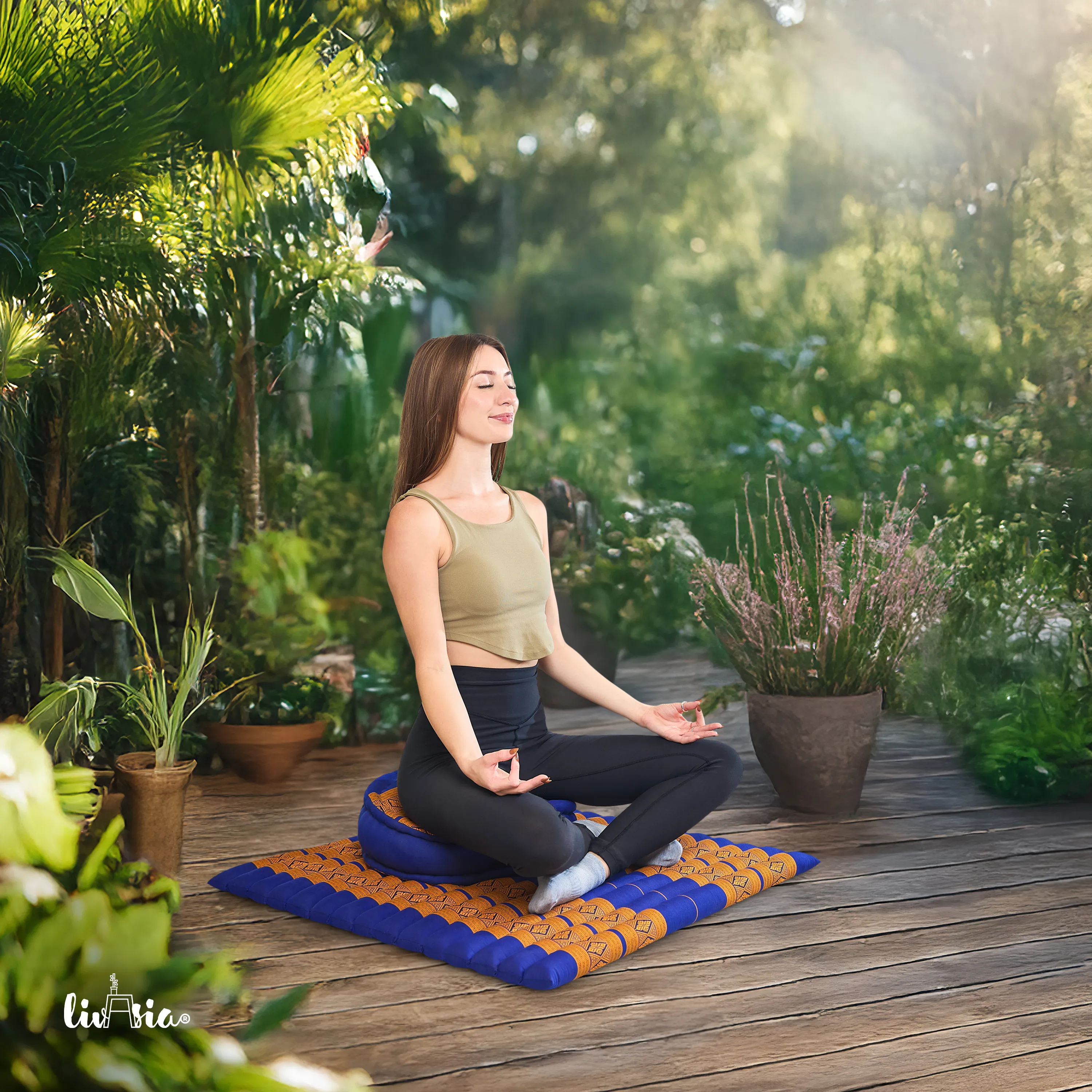 Juego de cojines de kapok para meditación XL