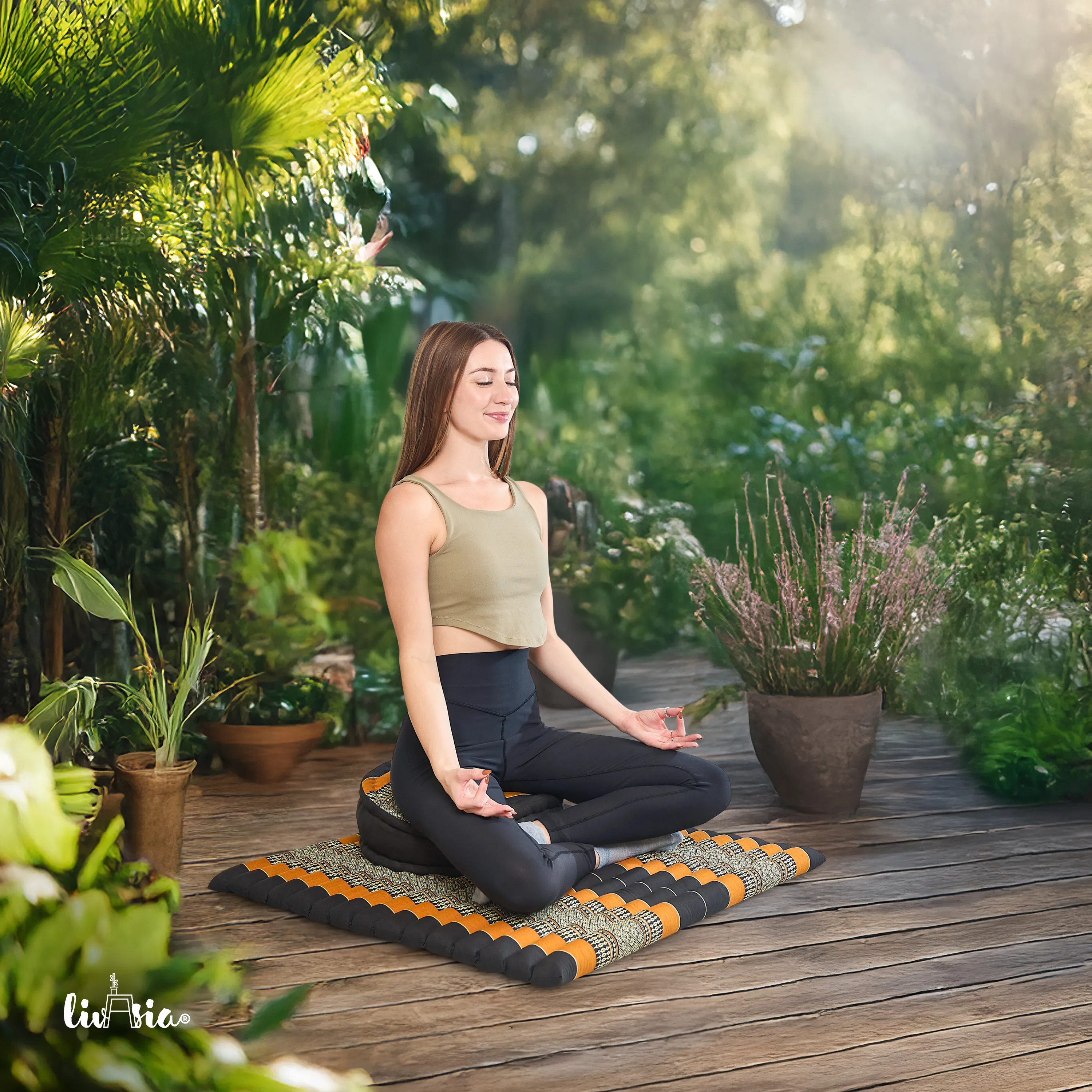 Juego de cojines de kapok para meditación XL
