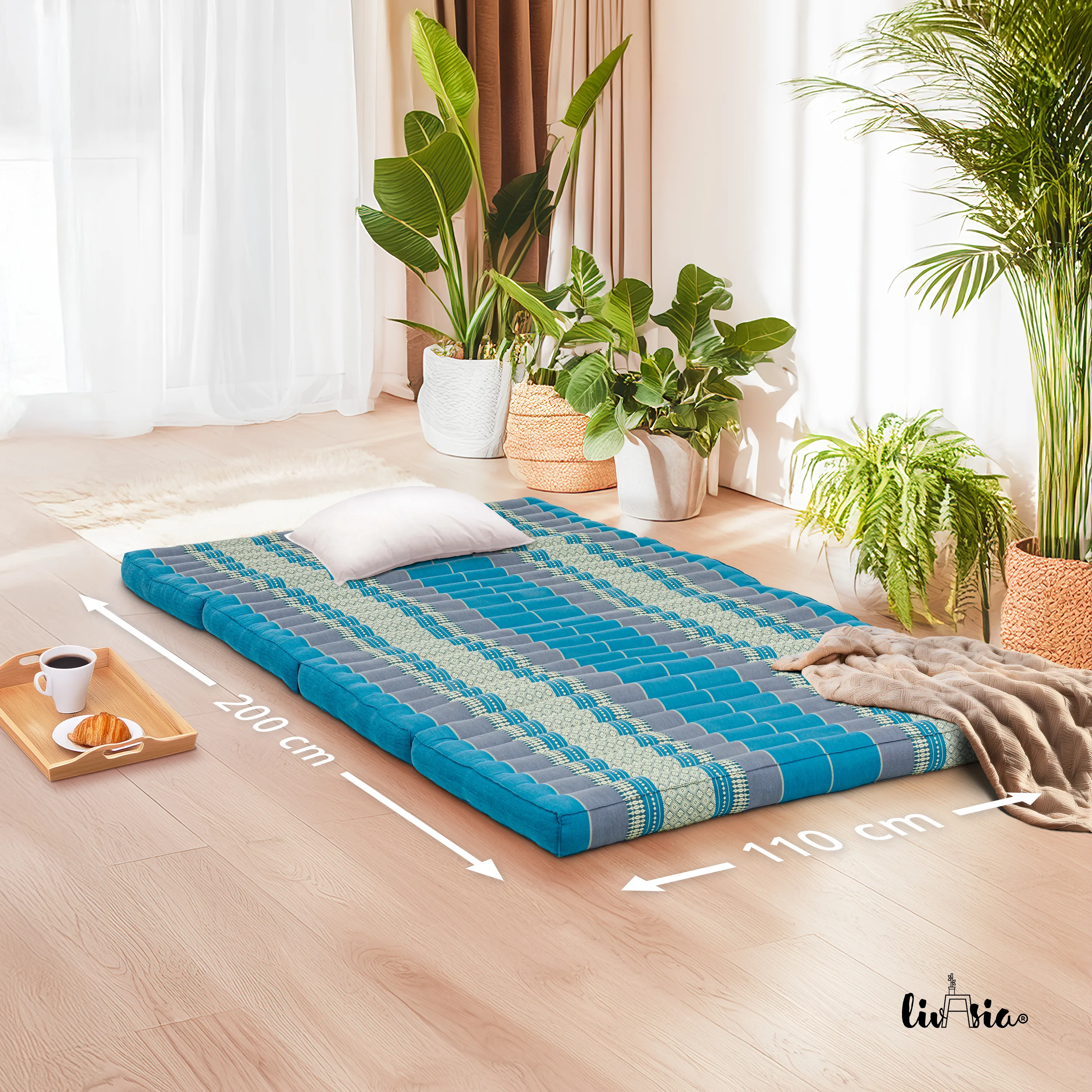 Colchoneta plegable de kapok, ancho 110 cm, Classic
