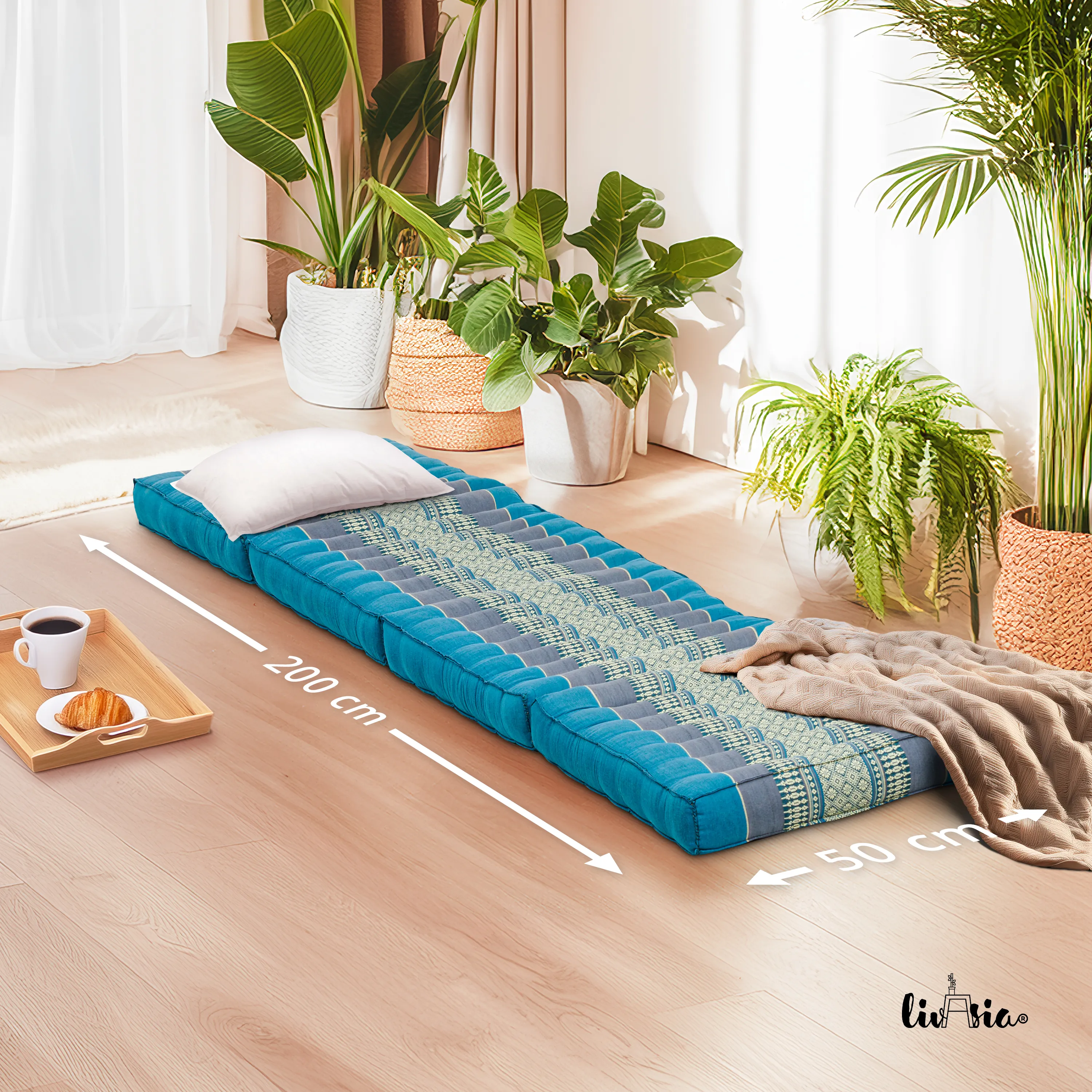 Colchoneta plegable de kapok, ancho 50 cm, Classic