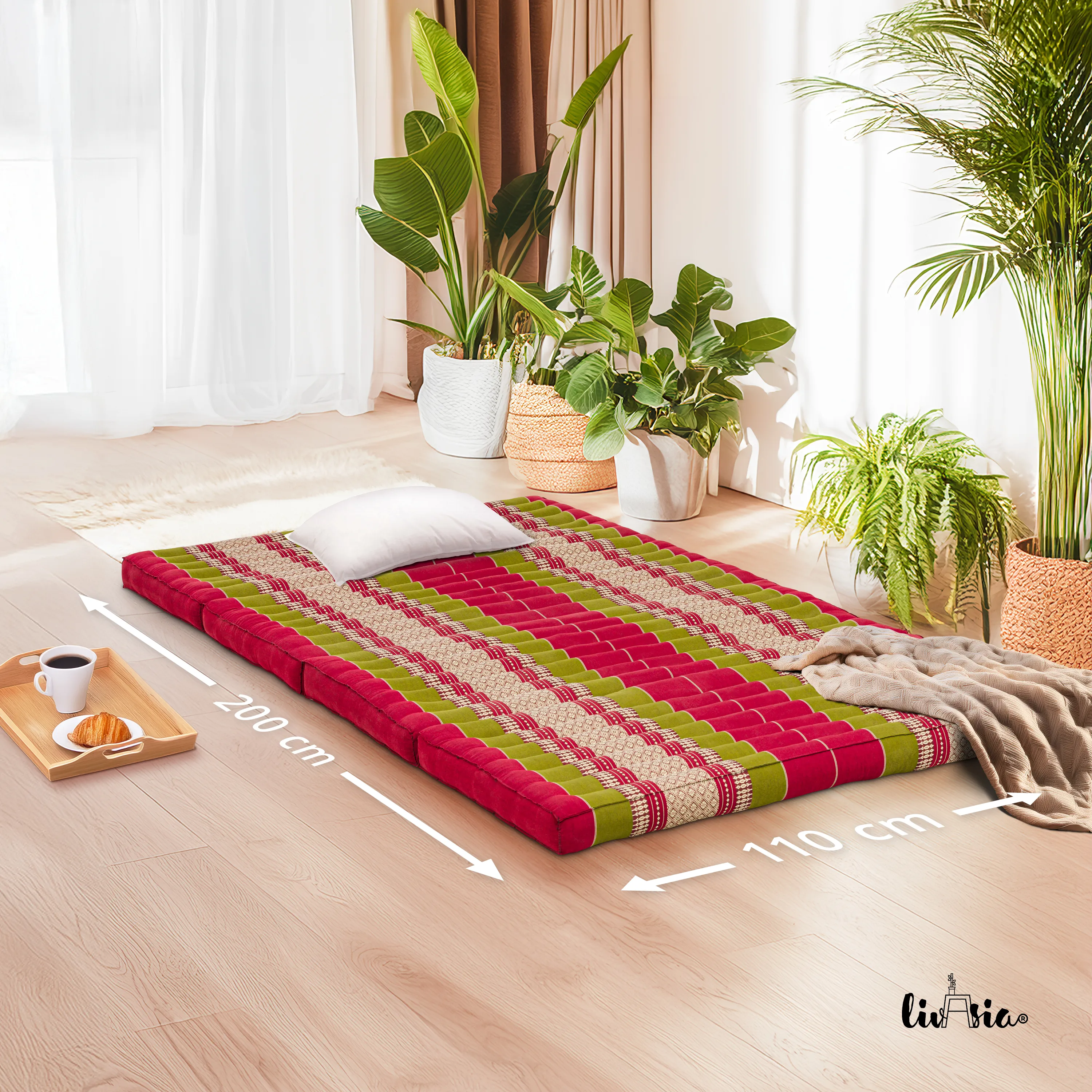 Colchoneta plegable de kapok, ancho 110 cm, Classic