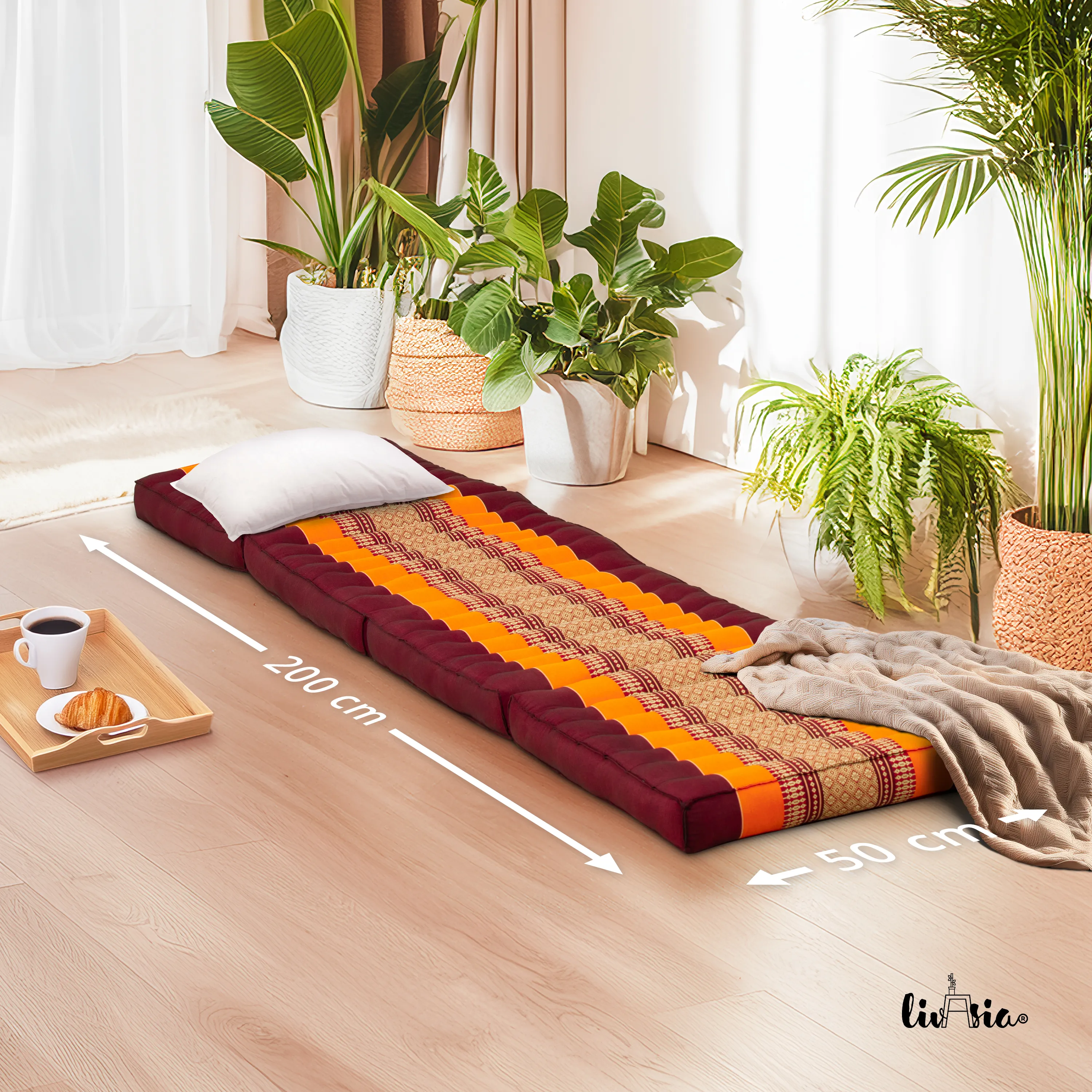 Colchoneta plegable de kapok, ancho 50 cm, Classic