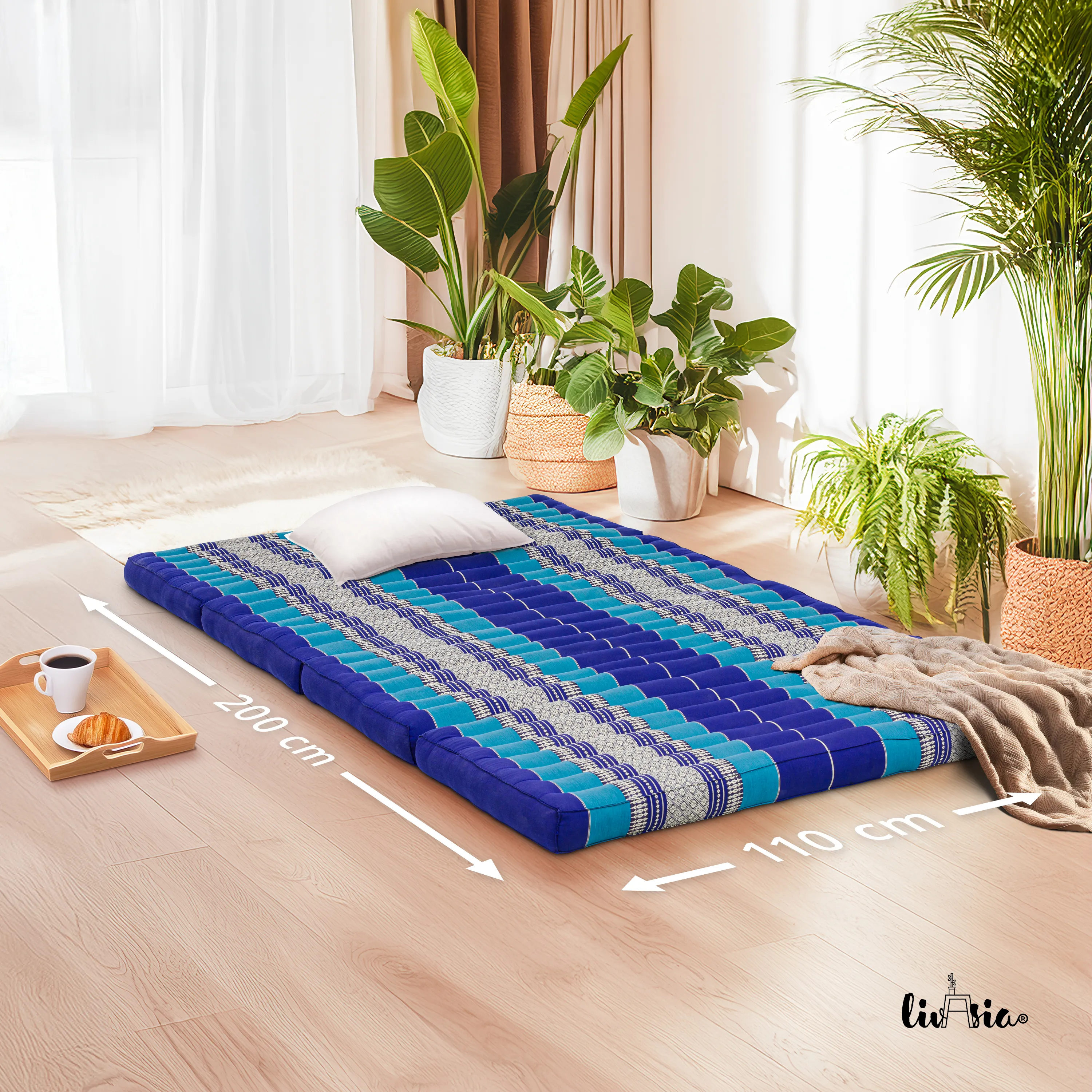 Colchoneta plegable de kapok, ancho 110 cm, Classic