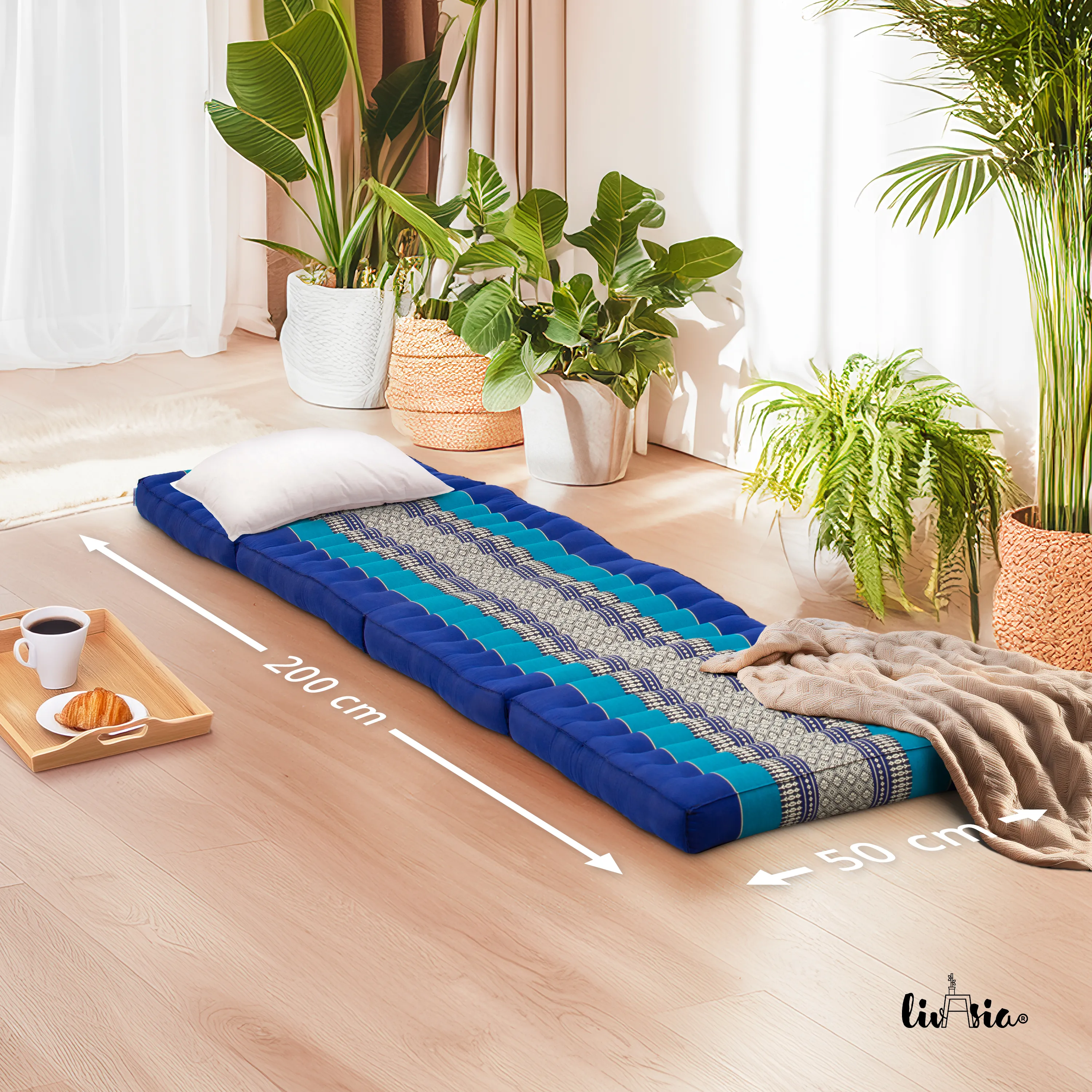 Colchoneta plegable de kapok, ancho 50 cm, Classic
