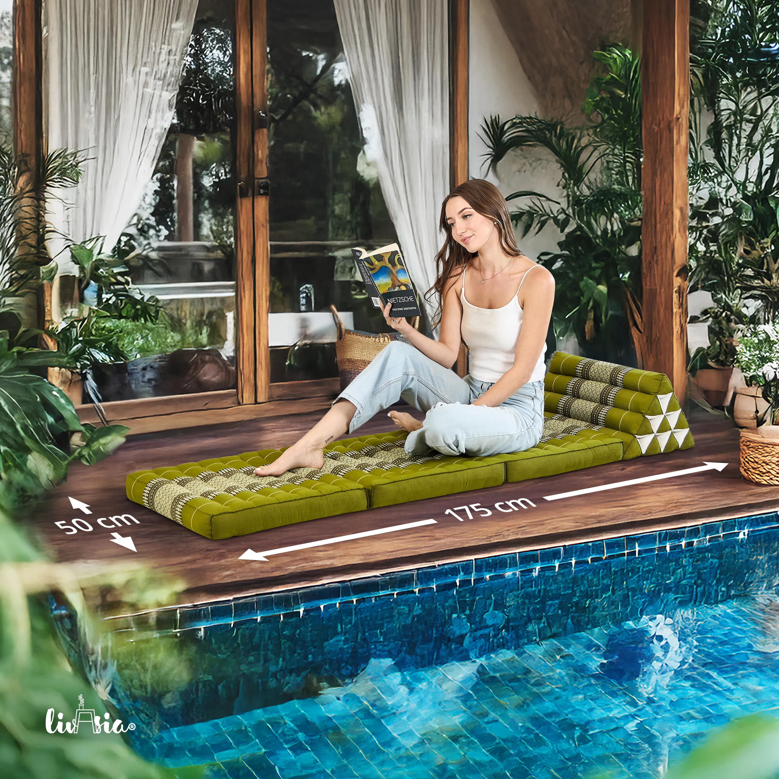 Cojín tailandés de kapok 3 cuerpos, Classic