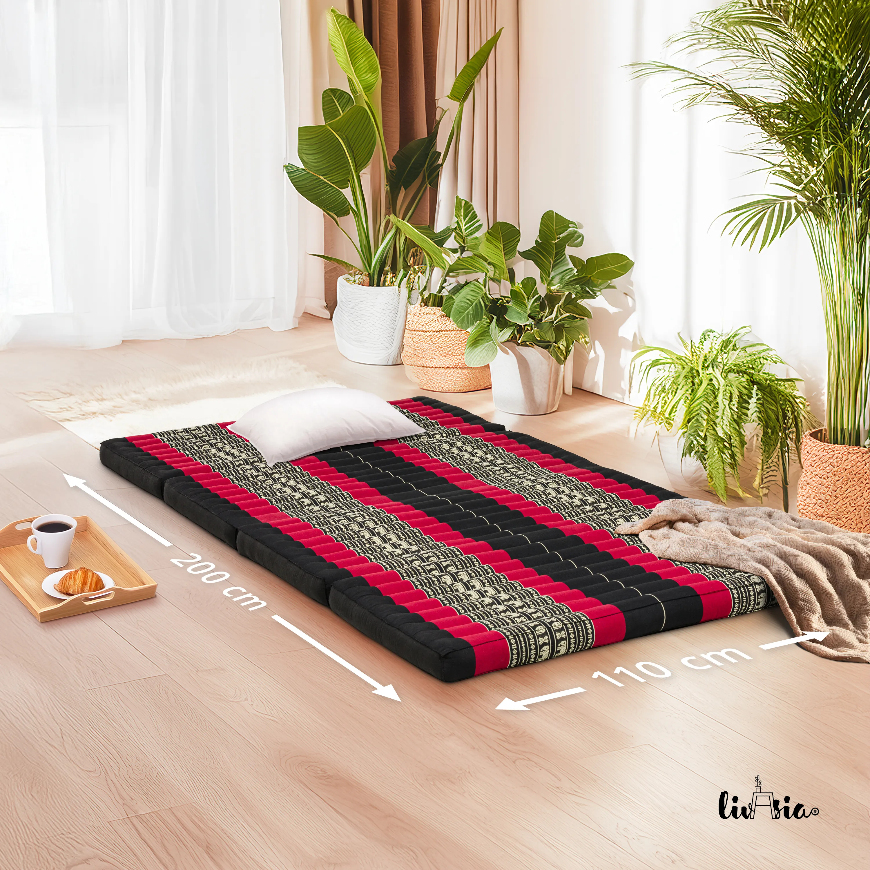 Colchoneta plegable de kapok, ancho 110 cm, Classic