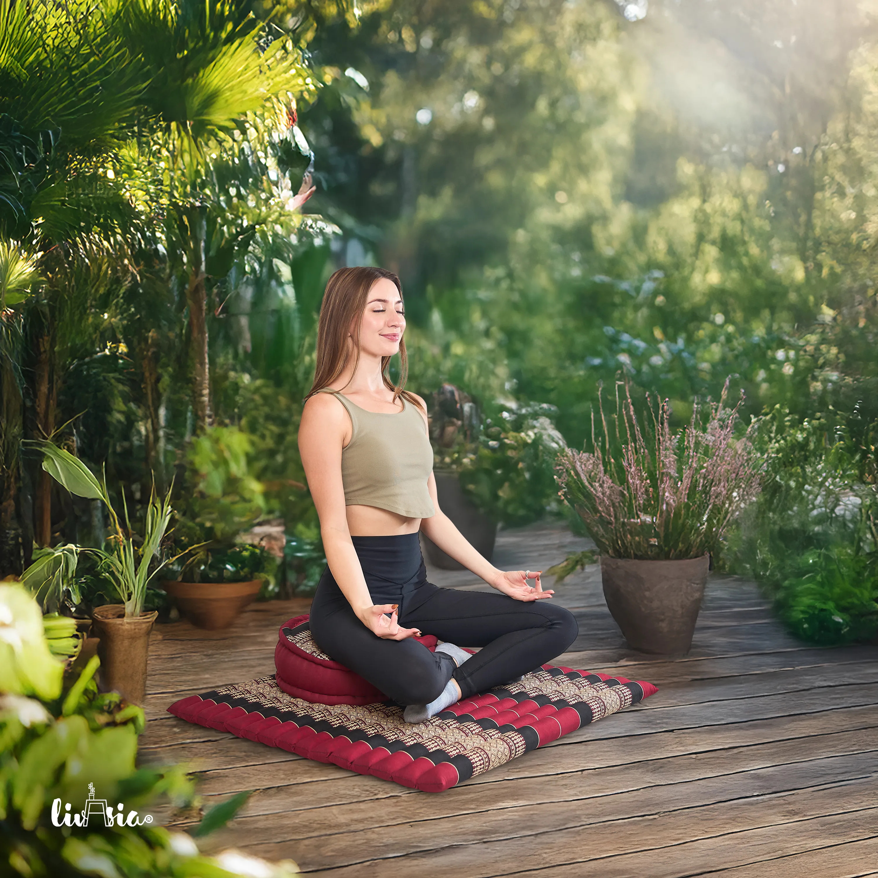 Juego de cojines de kapok para meditación XL