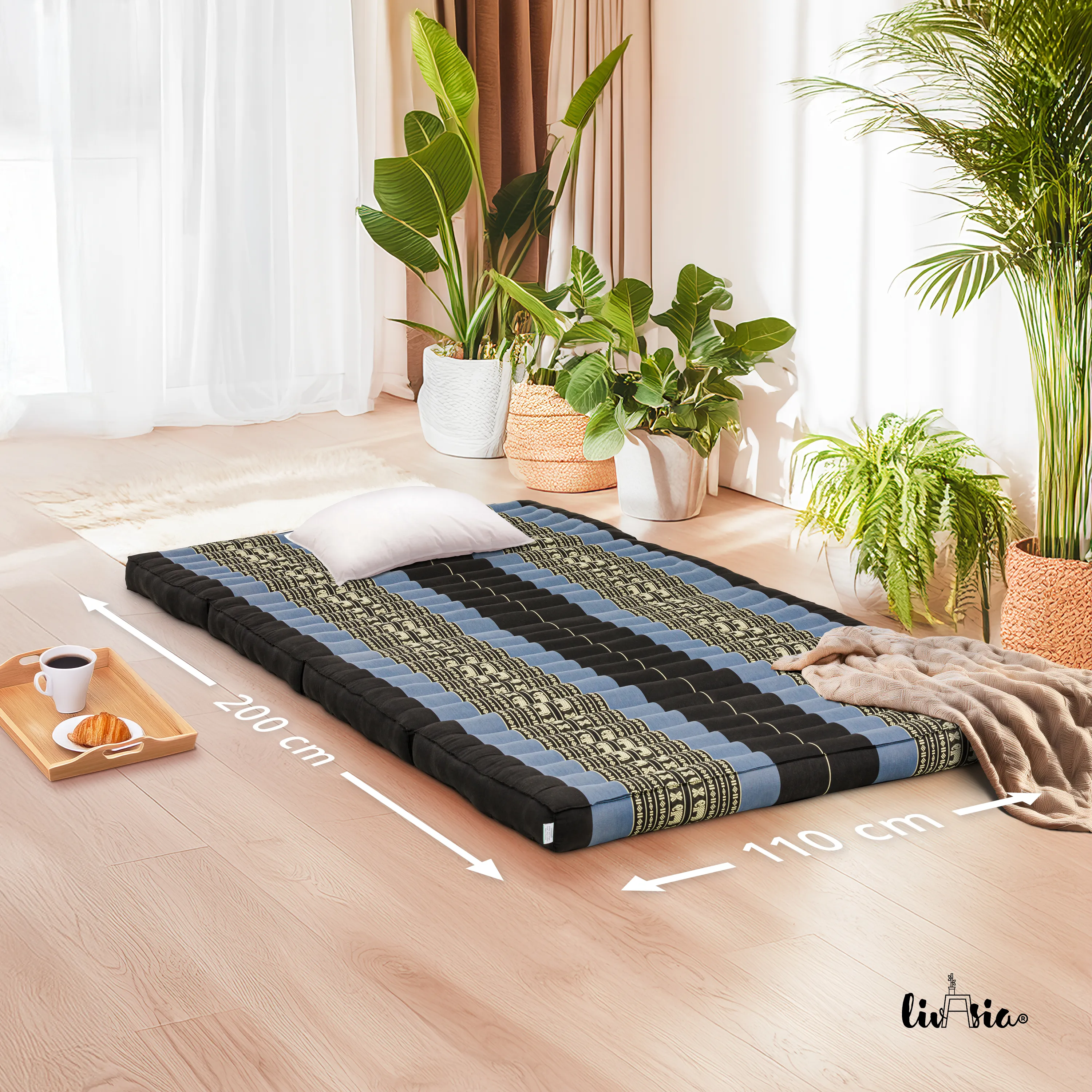 Colchoneta plegable de kapok, ancho 110 cm, Classic
